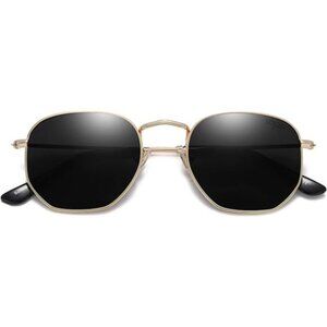 Sojos Polarized Sunglasses Women Men Small Square Hexagon UV400 Shades